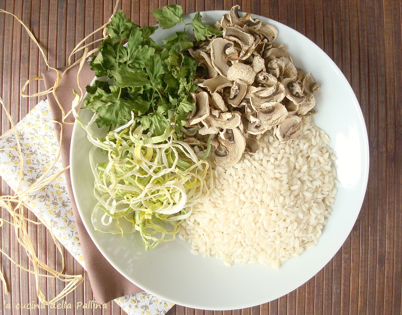 preparato homemade per risotto ai funghi